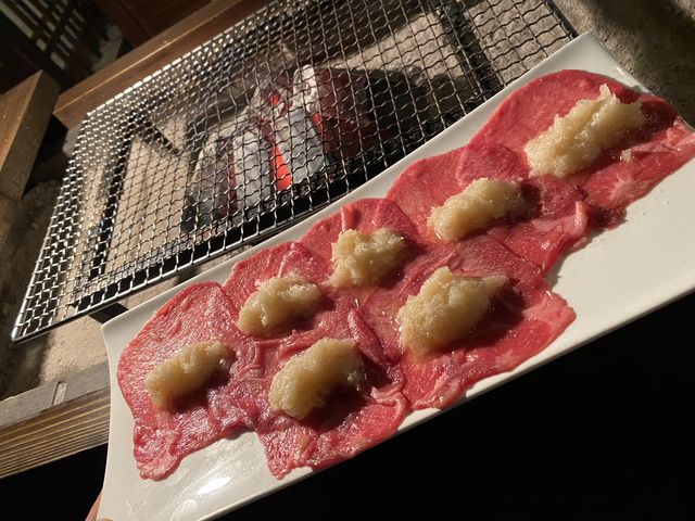 あか牛ネギ塩タン_焼肉 きつね