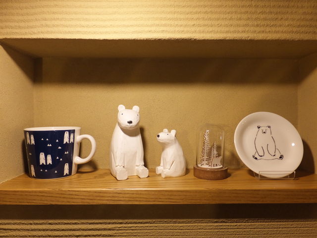 白くまのディスプレイ_飛騨大井屋
