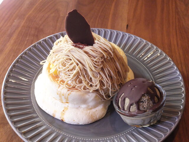 和栗のモンブランパンケーキ_茶房 布久庵