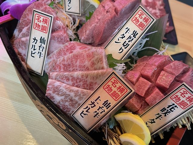 一推し船盛コース_最強コスパ!仙台牛タン&A5仙台牛食べ放題 焼肉横綱