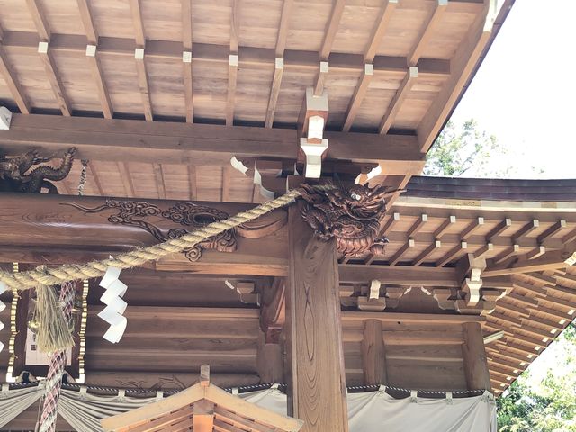 左柱の龍です。_新山神社