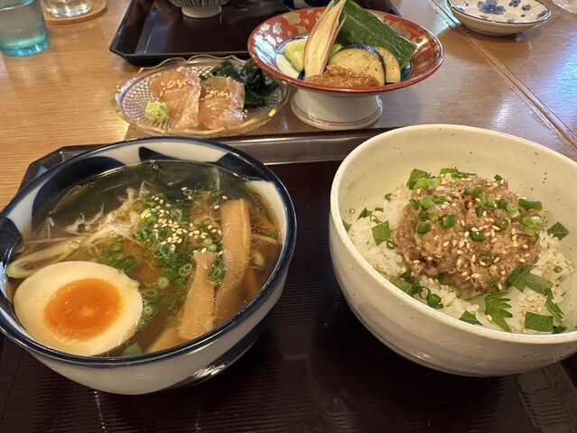 ミニラーメン・なめろう丼_和風ラーメン 浦安 幸来