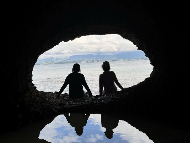 洞窟からの映えスポット_アクアリゾート ラハイナ 白浜