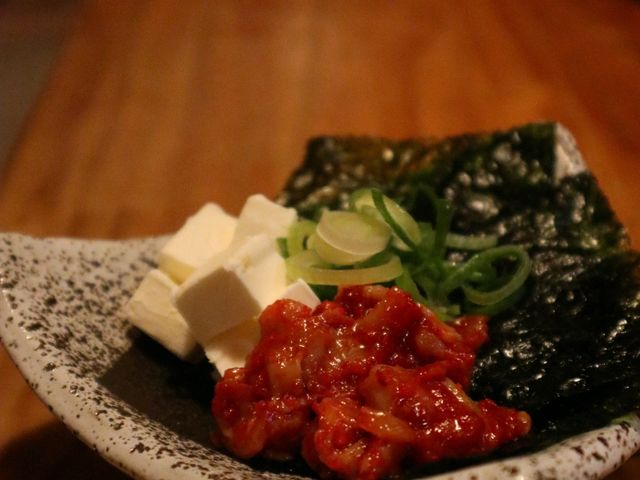 クリームチーズとチャンジャ_居酒BAR 酒羅