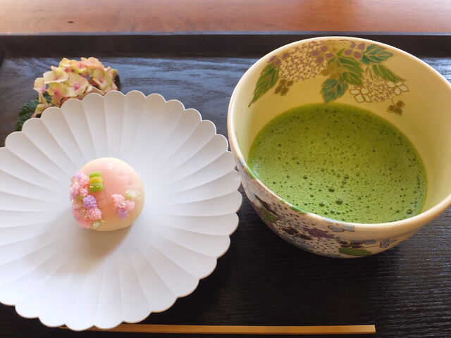 お抹茶セット_鎌倉 創作和菓子 手毬