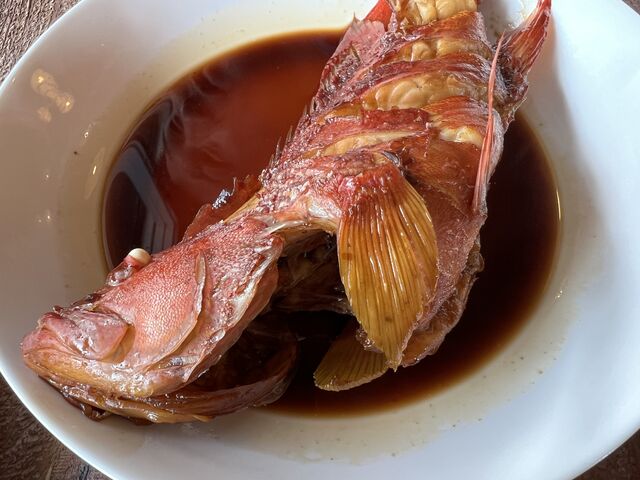 釣った魚の煮付け_釣り船 博栄丸