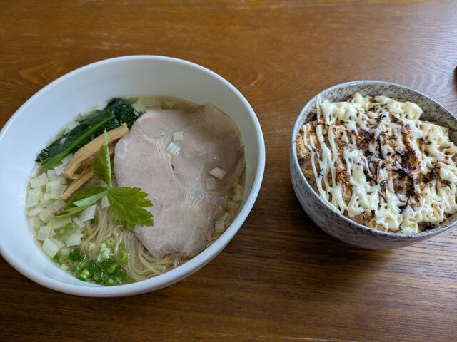 塩ラーメン・炙りマヨ丼_麺処さとう 船引店