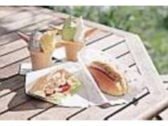 ホットドッグやダブルのアイスクリーム_ジェラテリア 野の花牧場