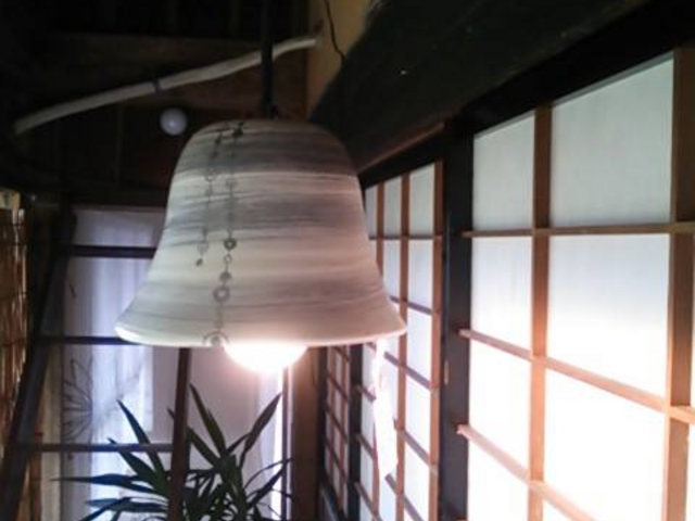 陶器のランプシェイド_陶工房びあんこ