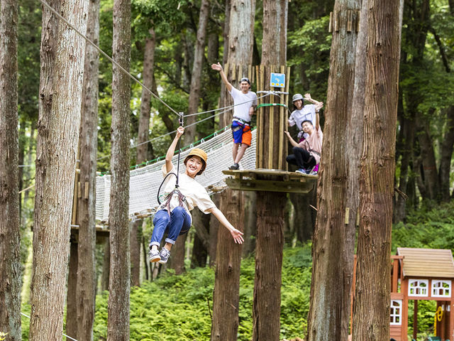 リソルの森内にある人気のアクティビティ。フォレストアドベンチャー・ターザニア。_Sport & Do Resort リソルの森