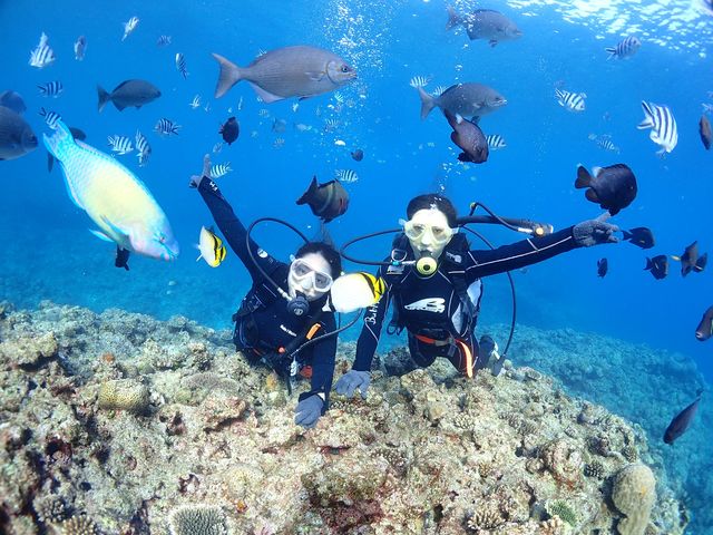 魚と記念撮影\(^o^)/_バブルボックスダイバーズ