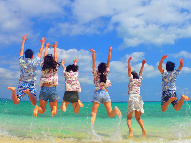 絶景でジャンプ!!_big beach石垣島