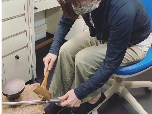 リングの整形中^ ^_ジュエリー・クラフト・ヒロ