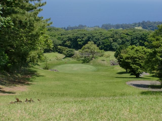 1番ホールはかなりの距離を登っていきます_サザンクロスリゾート