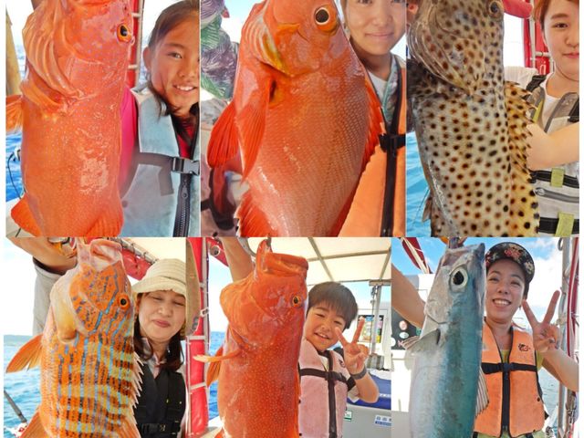 当店の釣りツアーはお子様や初めての方でも高級魚を狙うことができる体験フィッシングコースです。当日のコンディションに合わせてベテラン船長がサポート致します。_GOGOフリッパーズ石垣島