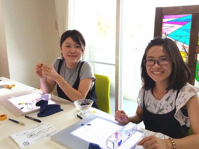 制作風景_グラスアート工房 RayColors