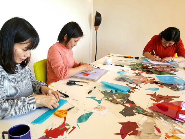 制作風景_グラスアート工房 RayColors