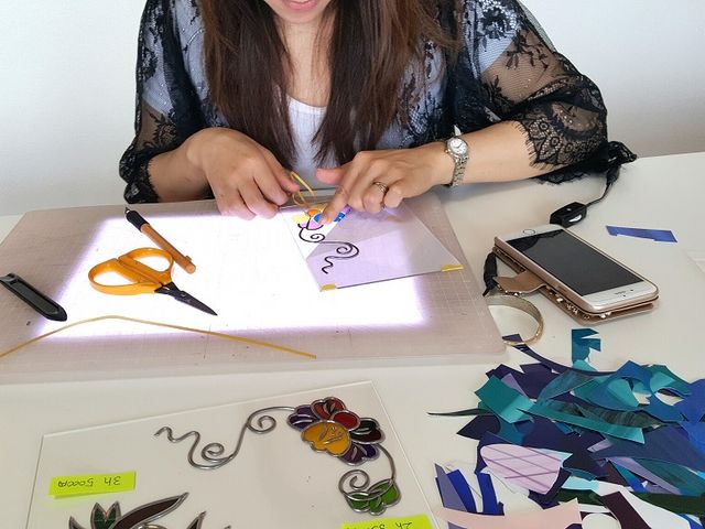 制作風景_グラスアート工房 RayColors