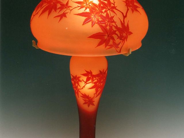 紅葉柄のランプシェードも作れますよ_ガラス工芸・ラッピング★NOKKO