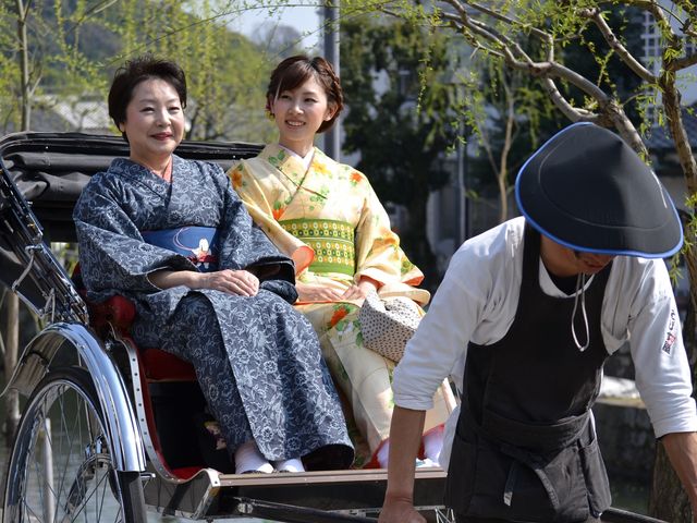 着物姿でご乗車も人気です。_えびす屋倉敷