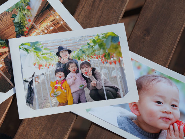 スタッフが撮影した写真を印刷して無料でプレゼントしております。_ベジタブルガーデン