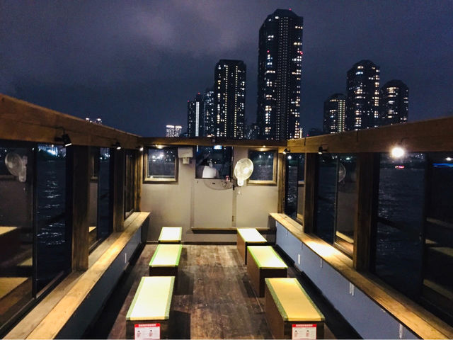 《2020年9月》オープン屋形船へ進化しました。
足を伸ばせる畳ベンチも好評です。
(乗合いレイアウト)_夢観月(Yumemizuki)