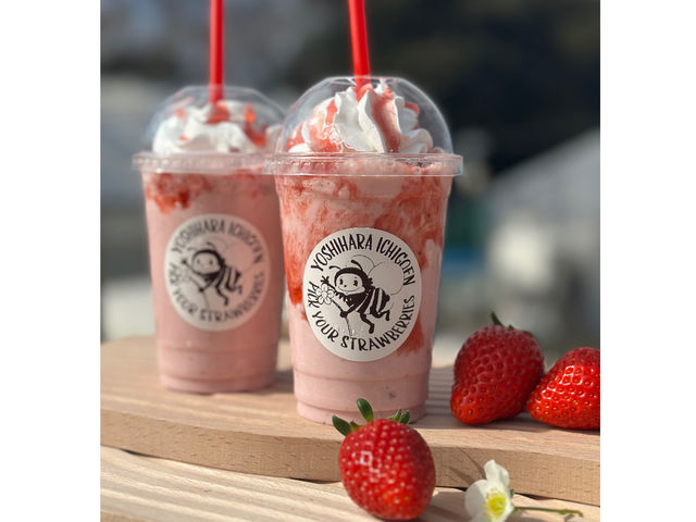 キッチンカーの吉原いちご園オリジナルドリンク_吉原いちご園