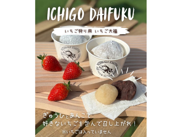 キッチンカーいちご狩り用いちご大福_吉原いちご園