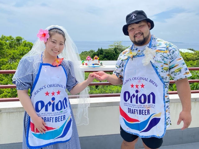 幸せ溢れるハネムーン!を残せるウェディングシーサーは一生の思い出ウェルカムシーサーとして飾る方も。_可愛いシーサー専門店 まいまいシーサー