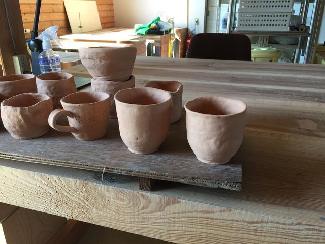 素焼した教室生徒の作品_都美恵窯