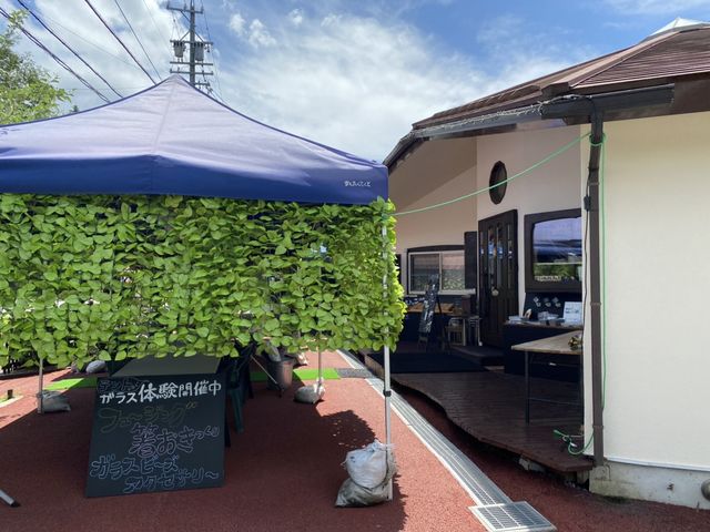 GWから屋外テント下での体験が出来ます_軽井沢ガラスギャラリーアームス