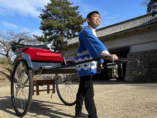 丸亀城お笑い人力車