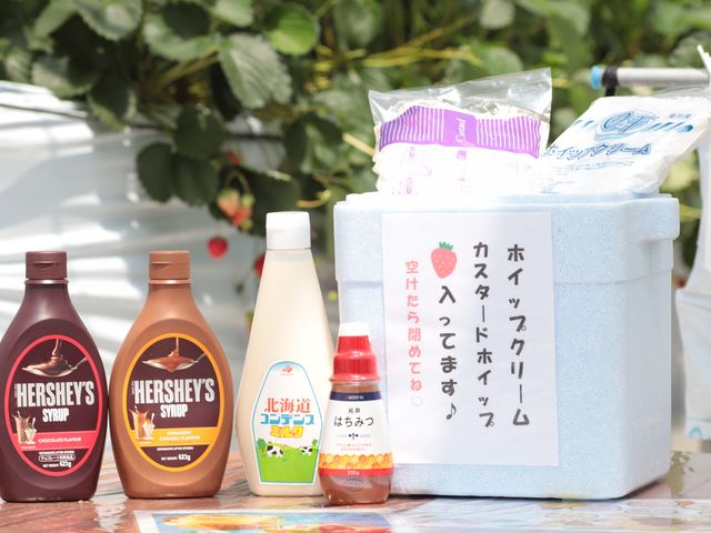 練乳無料&おかわり可!チョコソースやはちみつ等、色々なトッピングをご用意しています!_KING FARM