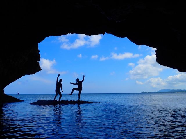 青の洞窟の中からパシャリ!_石垣島 ADVENTURE PiPi