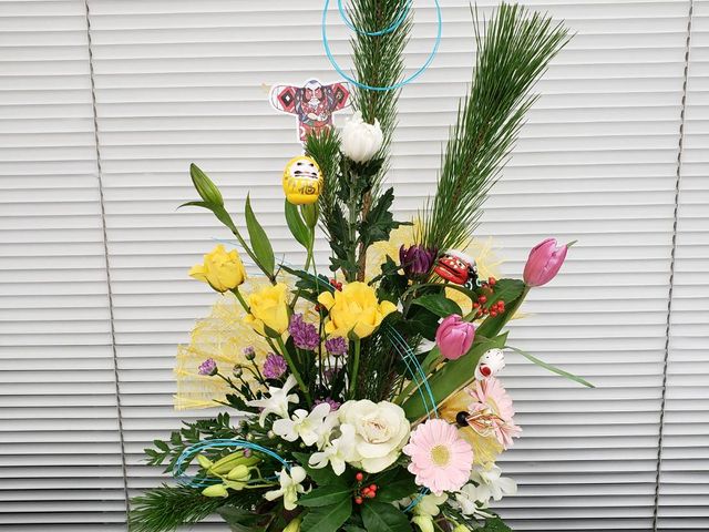 お正月アレンジです。_フルーナ荒川沖教室