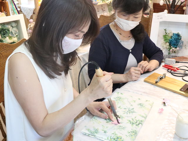 布花「さくらひめ」体験_株式会社FlowerポプリHouse