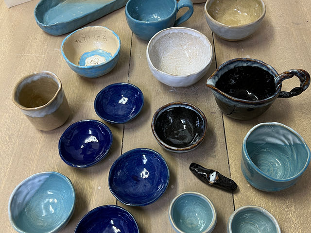 体験のお客様の作品です。_陶工房JUN陶芸教室
