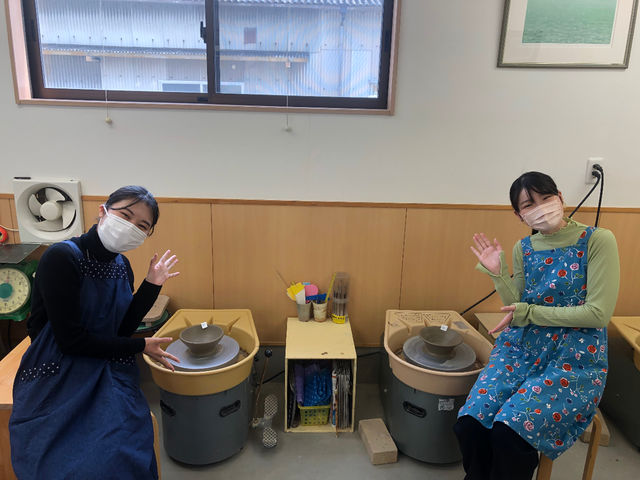 なかなか上手にお茶碗ができました( ^∀^)_さくら窯陶芸教室