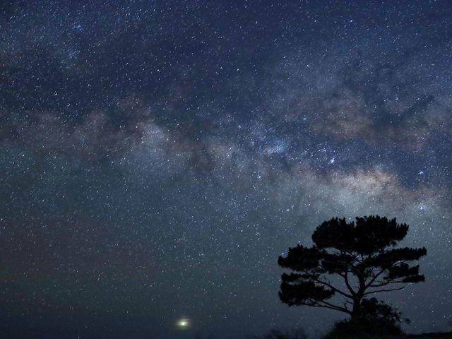石垣島の夜空に輝く天の川_美ら星アイランド