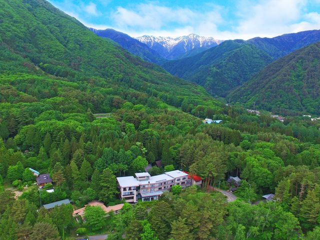 すずらん颯上空からの撮影_駒ヶ根高原リトリート すずらん颯