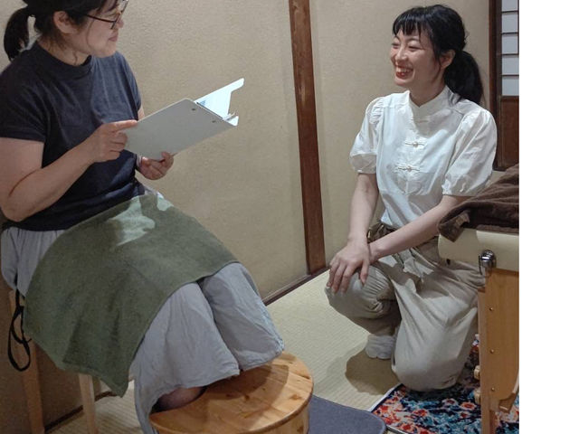 問診の風景です。
ゆったりとした時間が流れます_温活・町家サロンRikka