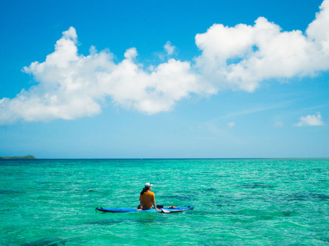 青い空と青い海_Mellow SUP&Yoga Kohama