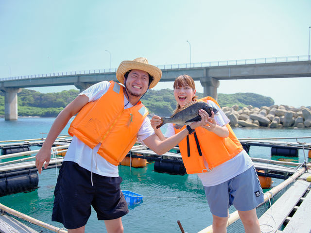 いけすで釣り体験_神洸水産 永村印(株式会社玄陽)