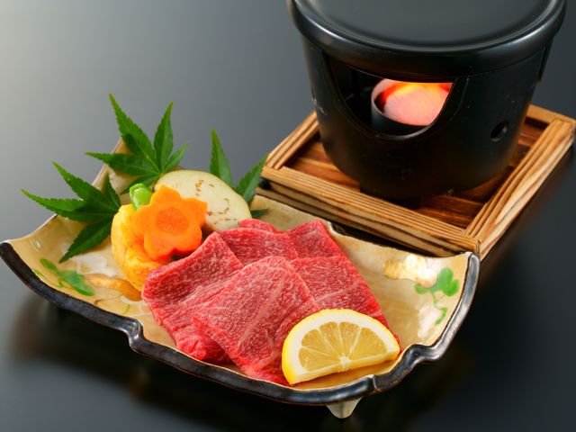 夕食コース一例_オーベルジュコスモス(くじゅうグランドホテル)
