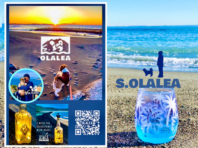 海まで徒歩3〜4分です。リゾート感のある彫刻ボトルランプシリーズとその場で名入れグラスやタンブラーが短時間で作ることができます_オラレア茅ヶ崎アートクラフト