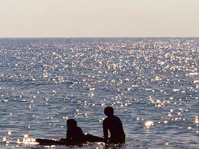 海でレクチャー_A-STUDIO(apollo surfboard)