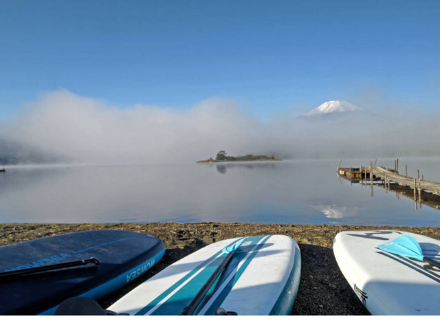 朝靄の山中湖。。_Kajiya lakeside