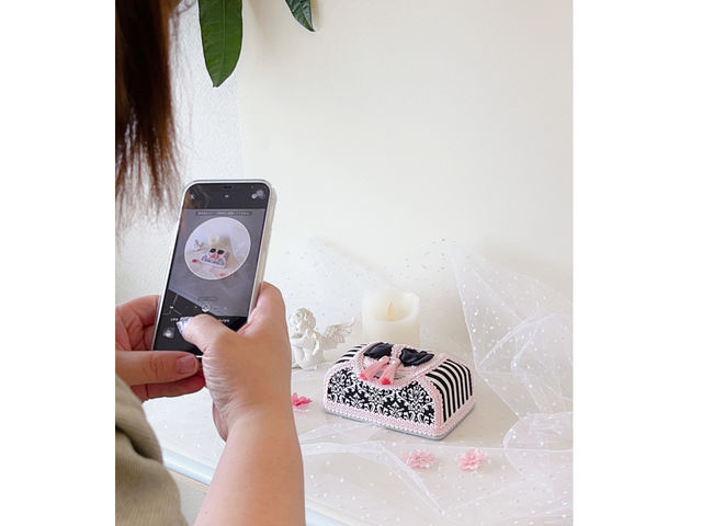 完成した作品をお写真撮影風景♪_マキフラワーズ