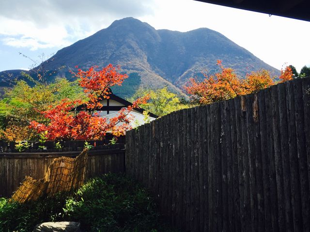 四季庵の露天風呂より_由布岳