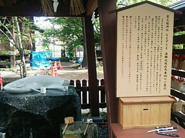 美肌の神様と白鯰様です_豊玉姫神社